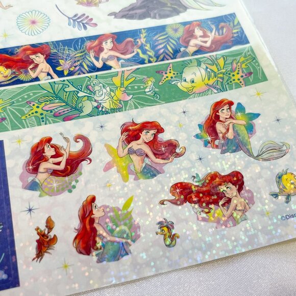 Disney The Little Mermaid Ariel Stained Glass Cutting Board New Sealed Stickers - Picture 8 of 9